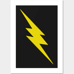 Yellow Lightning Bolt Posters and Art